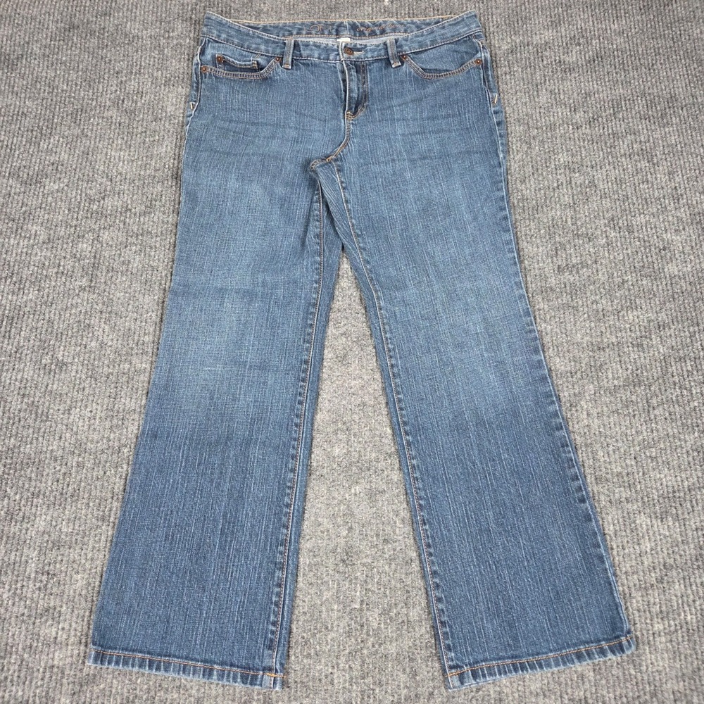 Loft Original Boot Medium Wash Blue Denim Jeans 12P Petite 35X27